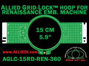 15 cm (5.9 inch) Round Allied Grid-Lock (New Design) Plastic Embroidery Hoop - Renaissance 360