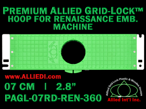 7 cm (2.8 inch) Round Premium Allied Grid-Lock Plastic Embroidery Hoop - Renaissance 360