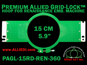 15 cm (5.9 inch) Round Premium Allied Grid-Lock Plastic Embroidery Hoop - Renaissance 360