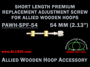 54 mm (2.13 inch) Short Knurled Replacement Hoop Adjustment Screw for Allied Wooden Embroidery Hoops