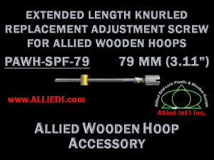 79 mm (3.11 inch) Long Knurled Replacement Hoop Adjustment Screw for Allied Wooden Embroidery Hoops