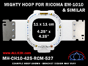 Ricoma EM-1010 4.25 x 4.25 inch (11 x 11 cm) Square Magnetic Mighty Hoop