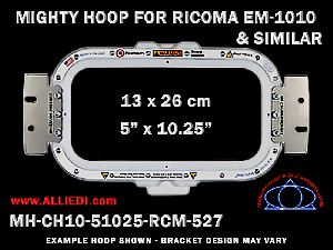 Ricoma EM-1010 5 x 10.25 inch (13 x 26 cm) Horizontal Rectangular Magnetic Mighty Hoop
