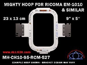 Ricoma EM-1010 9 x 5 inch (23 x 13 cm) Vertical Rectangular Magnetic Mighty Hoop