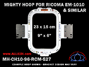 Ricoma EM-1010 9 x 6 inch (23 x 15 cm) Vertical Rectangular Magnetic Mighty Hoop