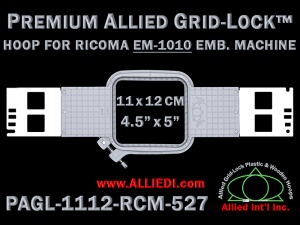 Ricoma EM-1010 11 x 12 cm (4.5 x 5 inch) Rectangular Premium Allied Grid-Lock Embroidery Hoop