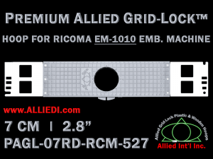 Ricoma EM-1010 7 cm (2.8 inch) Round Premium Allied Grid-Lock Embroidery Hoop