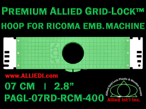 7 cm (2.8 inch) Round Premium Allied Grid-Lock Plastic Embroidery Hoop - Ricoma 400