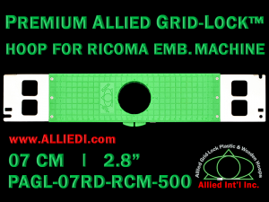 7 cm (2.8 inch) Round Premium Allied Grid-Lock Plastic Embroidery Hoop - Ricoma 500