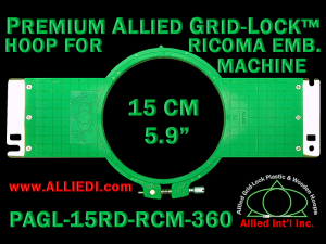 15 cm (5.9 inch) Round Premium Allied Grid-Lock Plastic Embroidery Hoop - Ricoma 360