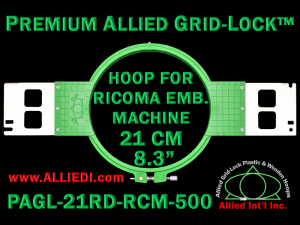 21 cm (8.3 inch) Round Premium Allied Grid-Lock Plastic Embroidery Hoop - Ricoma 500