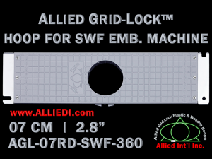 7 cm (2.8 inch) Round Allied Grid-Lock Plastic Embroidery Hoop - SWF 360