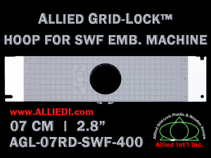 7 cm (2.8 inch) Round Allied Grid-Lock Plastic Embroidery Hoop - SWF 400