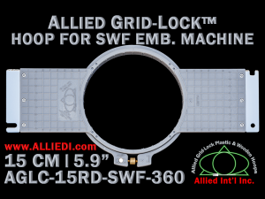 15 cm (5.9 inch) Round Allied Grid-Lock (New Design) Plastic Embroidery Hoop - SWF 360