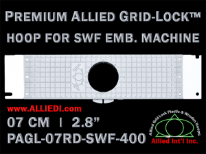 7 cm (2.8 inch) Round Premium Allied Grid-Lock Plastic Embroidery Hoop - SWF 400