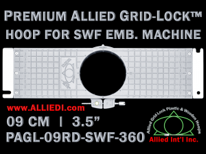 9 cm (3.5 inch) Round Premium Allied Grid-Lock Plastic Embroidery Hoop - SWF 360