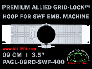 9 cm (3.5 inch) Round Premium Allied Grid-Lock Plastic Embroidery Hoop - SWF 400