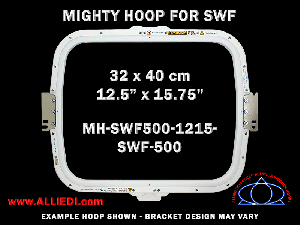 SWF 12.5 x 15.75 inch (32 x 40 cm) Rectangular Magnetic Mighty Hoop for 500 mm Sew Field / Arm Spacing