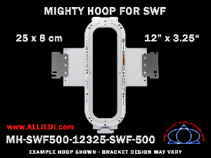 SWF 12 x 3.25 inch (30 x 8 cm) Vertical Rectangular Magnetic Mighty Hoop for 500 mm Sew Field / Arm Spacing