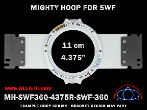SWF 4.375 inch (11 cm) Round Magnetic Mighty Hoop for 360 mm Sew Field / Arm Spacing