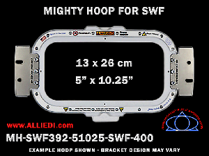 SWF 5 x 10.25 inch (13 x 26 cm) Horizontal Rectangular Magnetic Mighty Hoop for 400 mm Sew Field / Arm Spacing