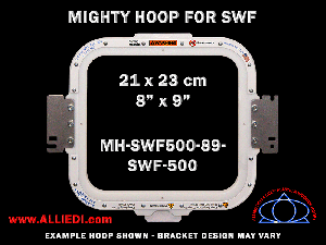 SWF 8 x 9 inch (21 x 23 cm) Rectangular Magnetic Mighty Hoop for 500 mm Sew Field / Arm Spacing