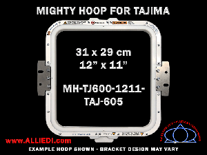 Tajima 12 x 11 inch (31 x 29 cm) Rectangular Magnetic Mighty Hoop for 605 mm Sew Field / Arm Spacing