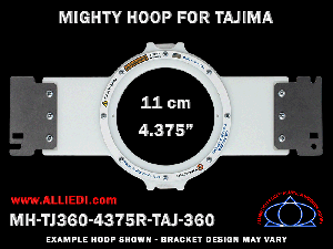 Tajima 4.375 inch (11 cm) Round Magnetic Mighty Hoop for 360 mm Sew Field / Arm Spacing