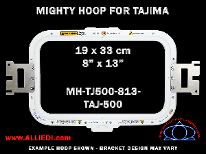 Tajima 8 x 13 inch (19 x 33 cm) Rectangular Magnetic Mighty Hoop for 500 mm Sew Field / Arm Spacing