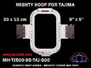Tajima 9 x 5 inch (23 x 13 cm) Vertical Rectangular Magnetic Mighty Hoop for 500 mm Sew Field / Arm Spacing