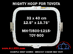 Toyota 12.5 x 15.75 inch (32 x 40 cm) Rectangular Magnetic Mighty Hoop for 500 mm Sew Field / Arm Spacing