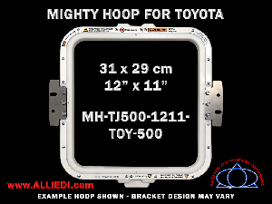 Toyota 12 x 11 inch (31 x 29 cm) Rectangular Magnetic Mighty Hoop for 500 mm Sew Field / Arm Spacing