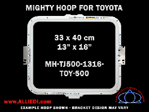Toyota 13 x 16 inch (33 x 40 cm) Rectangular Magnetic Mighty Hoop for 500 mm Sew Field / Arm Spacing
