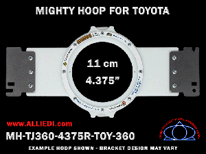 Toyota 4.375 inch (11 cm) Round Magnetic Mighty Hoop for 360 mm Sew Field / Arm Spacing