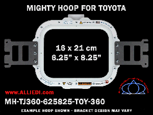 Toyota 6.25 x 8.25 inch (16 x 21 cm) Rectangular Magnetic Mighty Hoop for 360 mm Sew Field / Arm Spacing