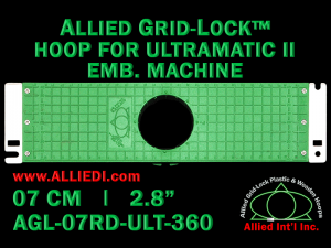 7 cm (2.8 inch) Round Allied Grid-Lock Plastic Embroidery Hoop - Ultramatic-II 360