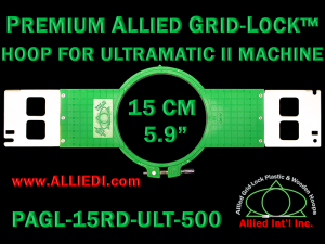 15 cm (5.9 inch) Round Premium Allied Grid-Lock Plastic Embroidery Hoop - Ultramatic-II 500