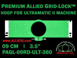 9 cm (3.5 inch) Round Premium Allied Grid-Lock Plastic Embroidery Hoop - Ultramatic-II 360