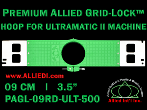 9 cm (3.5 inch) Round Premium Allied Grid-Lock Plastic Embroidery Hoop - Ultramatic-II 500
