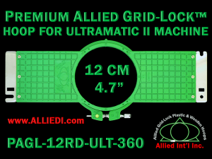 12 cm (4.7 inch) Round Premium Allied Grid-Lock Plastic Embroidery Hoop - Ultramatic-II 360