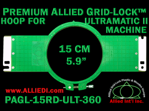 15 cm (5.9 inch) Round Premium Allied Grid-Lock Plastic Embroidery Hoop - Ultramatic-II 360