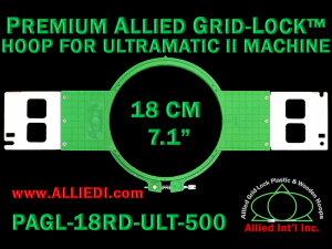 18 cm (7.1 inch) Round Premium Allied Grid-Lock Plastic Embroidery Hoop - Ultramatic-II 500