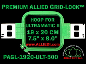 19 x 20 cm (7.5 x 8 inch) Rectangular Premium Allied Grid-Lock Plastic Embroidery Hoop - Ultramatic-II 500