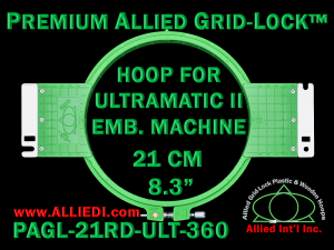 21 cm (8.3 inch) Round Premium Allied Grid-Lock Plastic Embroidery Hoop - Ultramatic-II 360