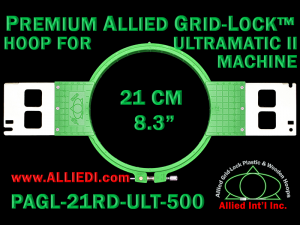 21 cm (8.3 inch) Round Premium Allied Grid-Lock Plastic Embroidery Hoop - Ultramatic-II 500