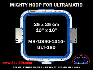 Ultramatic-II 10 x 10 inch (25 x 25 cm) Square Magnetic Mighty Hoop for 360 mm Sew Field / Arm Spacing