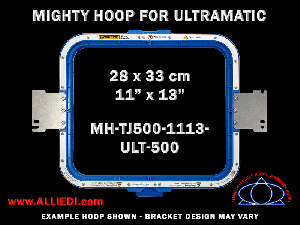 Ultramatic-II 11 x 13 inch (28 x 33 cm) Rectangular Magnetic Mighty Hoop for 500 mm Sew Field / Arm Spacing