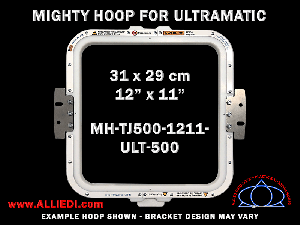 Ultramatic-II 12 x 11 inch (31 x 29 cm) Rectangular Magnetic Mighty Hoop for 500 mm Sew Field / Arm Spacing
