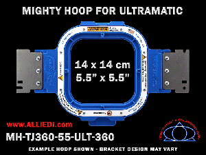 Ultramatic-II 5.5 x 5.5 inch (14 x 14 cm) Square Magnetic Mighty Hoop for 360 mm Sew Field / Arm Spacing