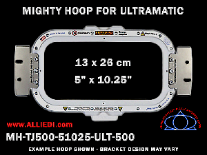 Ultramatic-II 5 x 10.25 inch (13 x 26 cm) Horizontal Rectangular Magnetic Mighty Hoop for 500 mm Sew Field / Arm Spacing
